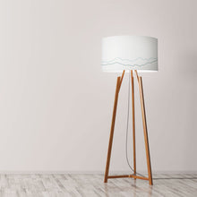 Load image into Gallery viewer, The Alps Mountains Drum Lampshade, 16-inch (40cm) diameter, displaying a dramatic mountain view with rich natural tones, suited for stylish lighting