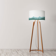 Load image into Gallery viewer, Hand-painted Alps Mountains drum lampshade, 40cm modern alpine lighting shade