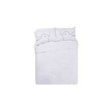 Load image into Gallery viewer, Pair of pillowcases with Birds in Love design, cotton housewife style