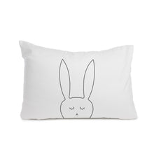 Load image into Gallery viewer, Sleepy Rabbit Housewife Pillowcase, featuring a charming sleepy rabbit design on soft fabric, perfect for cozy bedroom decor