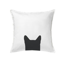 Load image into Gallery viewer, Cushion 20x20 inches with black cat design, soft cotton throw pillow