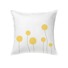 Load image into Gallery viewer, Yellow flowers cushion cover 50x50cm cotton pillow 20x20"