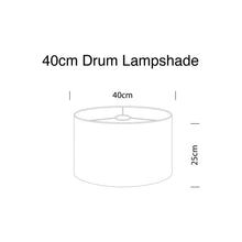 Load image into Gallery viewer, 40cm drum lampshade dimensions illustration showing circular design