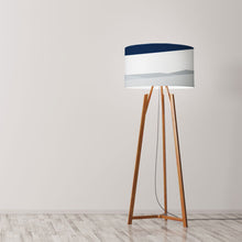 Load image into Gallery viewer, Sand Dunes at Night Drum Lampshade, 40cm (16") diameter, featuring a serene desert dune scene under a starry sky, perfect for home decor