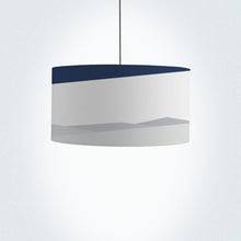 Load image into Gallery viewer, Hand-painted Sand Dunes at Night drum lampshade, 35cm moody desert lighting