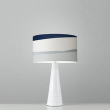 Load image into Gallery viewer, Dunes at Night drum lampshade 25cm or 30cm, desert inspired lighting decor