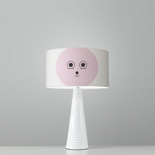 Load image into Gallery viewer, Pink Dog drum lampshade 25cm, playful animal print lighting decor
