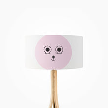 Load image into Gallery viewer, Pink Dog drum lampshade 35cm, handmade animal print lighting design
