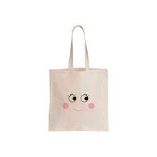 Load image into Gallery viewer, Reusable cotton tote bag with Girl Eyes illustration