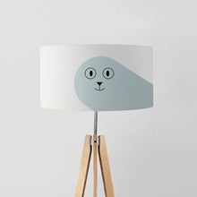 Load image into Gallery viewer, Hand-painted Seal drum lampshade, 45cm marine animal print home lighting