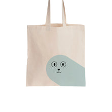 Load image into Gallery viewer, Seal cotton tote bag, eco-friendly reusable shopping bag