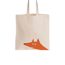 Load image into Gallery viewer, Eco-friendly cotton tote bag with fox print design