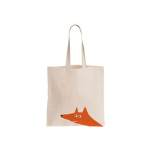 Load image into Gallery viewer, Reusable cotton shopping bag featuring fox illustration