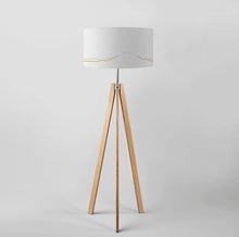 Load image into Gallery viewer, Decorative drum lampshade with Mount Fuji motif, 45cm diameter