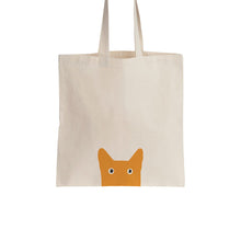 Load image into Gallery viewer, Ginger Cat recycled cotton tote bag, eco-friendly reusable shopper