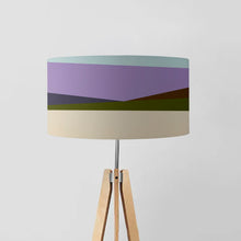 Load image into Gallery viewer, Glow in Sky drum lampshade 45cm, handmade contemporary lighting