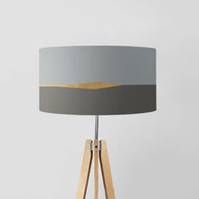Load image into Gallery viewer, Goldmine drum lampshade 40–45cm, handmade metallic-inspired lighting