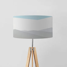 Load image into Gallery viewer, Mountains drum lampshade 45cm, scenic mountain design