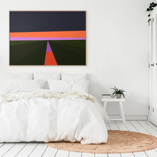 Load image into Gallery viewer, Limited edition Irrigation Canals At Sunset print, contemporary sunset artwork