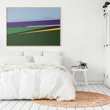 Load image into Gallery viewer, Exclusive 'Looking Over' Art Print, limited to 100 editions, with striking abstract patterns and rich colours for art enthusiasts