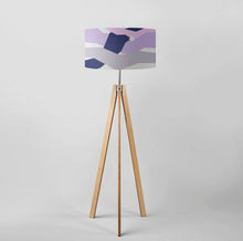 Load image into Gallery viewer, Drum Lampshade, Marble with Grey Pattern design, 45cm (18") diameter, featuring a stylish marble texture with elegant grey tones, ideal for decor enthusiasts