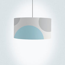 Load image into Gallery viewer, Limited Edition Circles Lampshade, 40cm (16") wide, showcasing a dynamic circular motif with bold geometric patterns, ideal for modern interiors