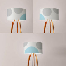 Load image into Gallery viewer, Large 18 inch circles print fabric drum lampshade handmade