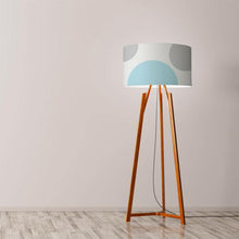 Load image into Gallery viewer, Circles Drum Lampshade, 40cm (16") diameter, featuring a modern abstract design with overlapping circles in vibrant colors, perfect for home decor