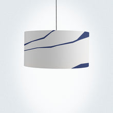 Load image into Gallery viewer, 35cm (14") Melting Glacier Lampshade, capturing a serene melting glacier with shimmering blues, perfect for home ambiance