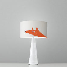 Load image into Gallery viewer, Fox drum lampshade 25cm or 30cm, handmade woodland animal lighting