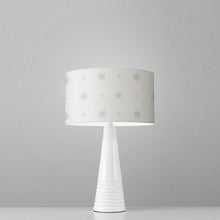 Load image into Gallery viewer, Stars Drum Lampshade, 25cm (10") diameter, featuring a twinkling starry night sky with shimmering lights, perfect for home decor