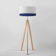 Load image into Gallery viewer, Ocean-inspired navy blue drum lampshade 45cm diameter