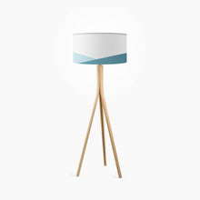 Load image into Gallery viewer, Limited Edition Ocean Lampshade, 35cm (14") wide, showcasing a tranquil sea landscape with deep blue hues, ideal for modern interiors