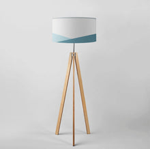 Load image into Gallery viewer, Blue ocean themed drum lampshade 45cm modern home decor