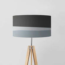 Load image into Gallery viewer, Open Sea at Night Drum Lampshade, 45cm (18") diameter, featuring a tranquil moonlit ocean scene with deep blues, perfect for home decor