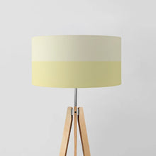 Load image into Gallery viewer, Shades of Yellow Pastel Stripes drum lampshade 45cm, handmade modern lighting