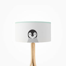 Load image into Gallery viewer, Penguin drum lampshade 35cm, handmade animal print lighting design