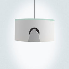 Load image into Gallery viewer, Penguin inspired drum lampshade, 40cm diameter home lighting