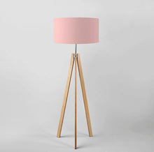 Load image into Gallery viewer, Custom rose fabric lampshade, unique handcrafted home lighting