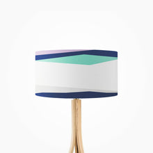 Load image into Gallery viewer, Polar Lights drum lampshade 35cm, handmade aurora-inspired lighting design