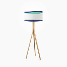 Load image into Gallery viewer, Medium 14 inch Polar Lights fabric drum lampshade, northern lights decor