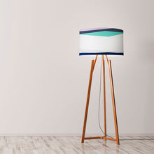 Load image into Gallery viewer, Polar Lights Drum Lampshade, 40cm (16") diameter, featuring a mesmerizing aurora borealis design with vibrant greens and blues, perfect for home decor
