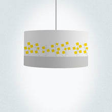 Load image into Gallery viewer, Hand-painted Rapeseed Field drum lampshade, 35cm yellow field lighting design