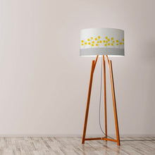 Load image into Gallery viewer, Rapeseed Field Drum Lampshade, 40cm (16") diameter, featuring a vibrant rapeseed field with bright yellow blooms, perfect for home decor