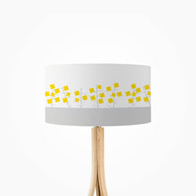Load image into Gallery viewer, Rapeseed Field drum lampshade 35cm, handmade yellow floral lighting