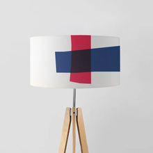 Load image into Gallery viewer, Red and blue mixed drum lampshade, handmade 45cm modern lighting