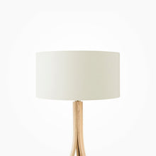 Load image into Gallery viewer, Silk plain off white drum lampshade 35cm, handmade luxury lighting