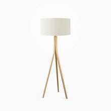 Load image into Gallery viewer, Medium 14 inch silk off white fabric drum lampshade, elegant home decor