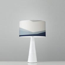 Load image into Gallery viewer, Storm at Night drum lampshade 25cm, dramatic handmade lighting