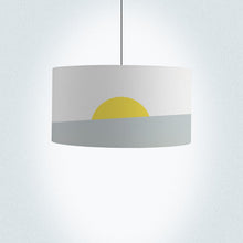 Load image into Gallery viewer, Artistic Sunrise drum lampshade, 14 inch nature-inspired handmade shade